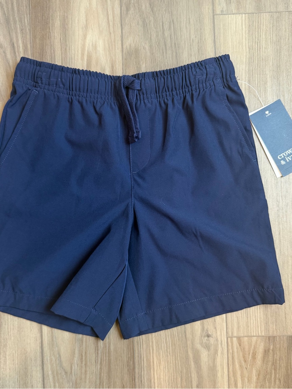 crown & ivy Navy Athletic Drawstring Shorts